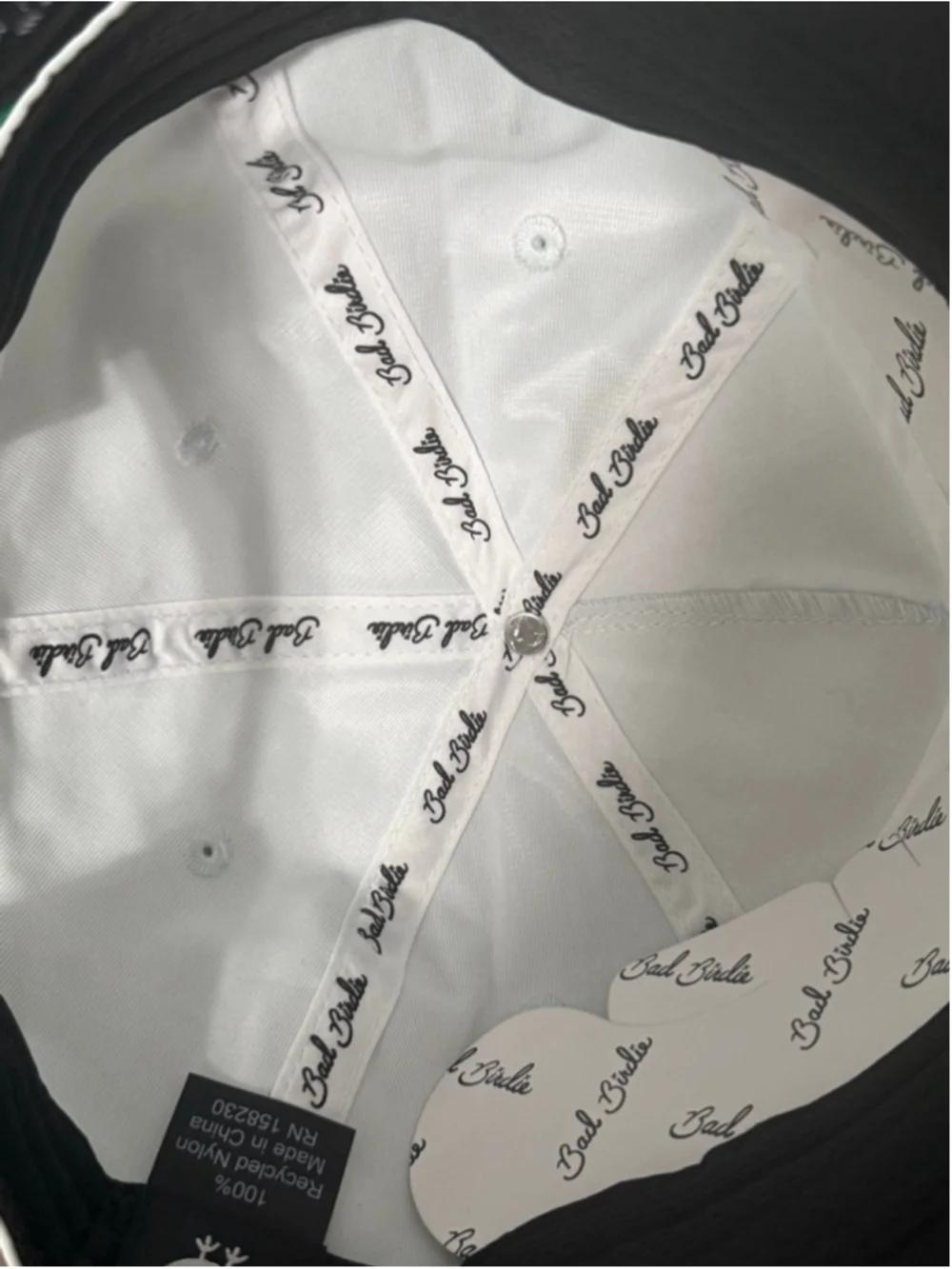Men's Bad Birdie Script Hat One Size white/ Black